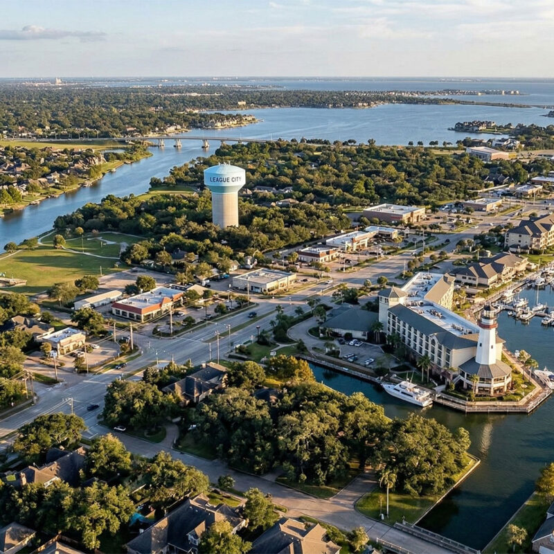 Gemini AI rendered image of League City Texas